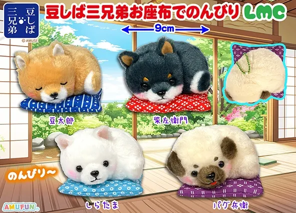 豆しば三兄弟お座布でのんびり ラインナップ 5