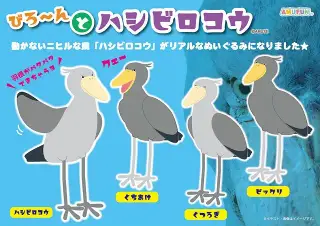 びろーんとハシビロコウの画像