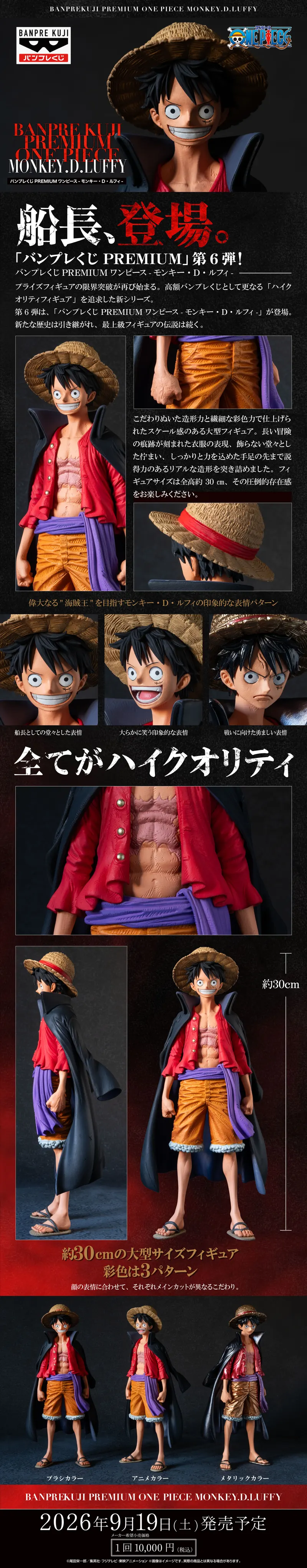 バンプレくじ PREMIUM ワンピース-モンキー・D・ルフィ- ラインナップ 2