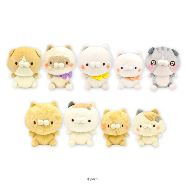こどもにゃんこ&となりのにゃんこ ちょこりんぬいぐるみ(画像)