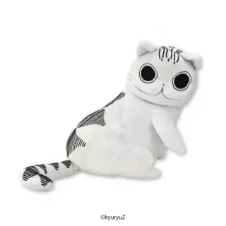 夜は猫といっしょ キュルガBIGぬいぐるみ２の画像