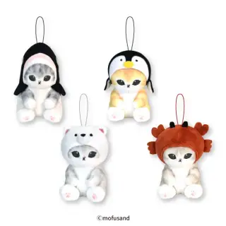 mofusand 海の生き物にゃん マスコットぬいぐるみの画像