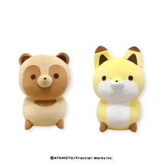 タヌキとキツネ ましゅもっちの画像