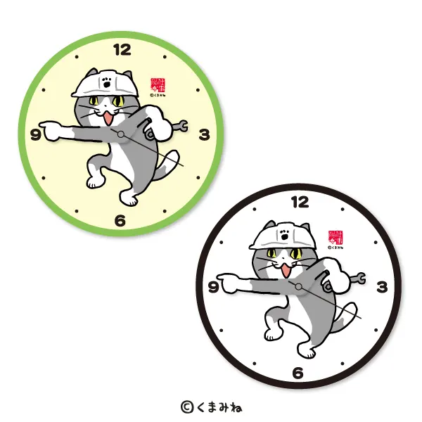 仕事猫 ウォールクロック(画像)