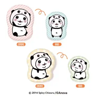 パンダinぱんだ もちもちクッションの画像