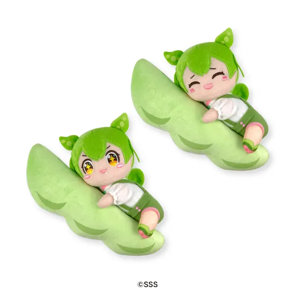 ずんだもん 枝豆抱きつきぬいぐるみ(画像)