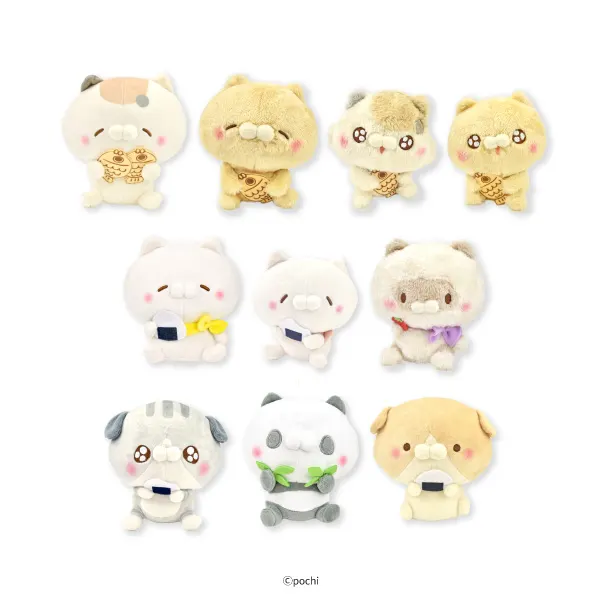 こどもにゃんこ&となりのにゃんこ ちょこりんぬいぐるみ~もぐもぐ~(画像)