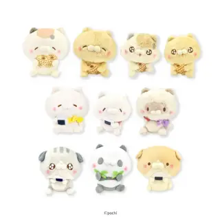 こどもにゃんこ＆となりのにゃんこ ちょこりんぬいぐるみ～もぐもぐ～の画像