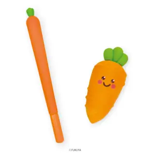 にんじんボールペン＆消しゴムセットの画像