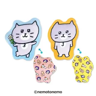 灰色キャット ダイカットクッションの画像