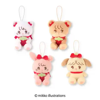 mikko いちごマスコットぬいぐるみの画像