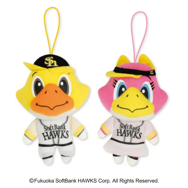 福岡ソフトバンクホークス ハリー&ハニー マスコットぬいぐるみの台紙