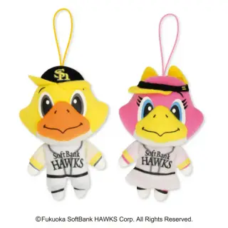 福岡ソフトバンクホークス ハリー＆ハニー マスコットぬいぐるみの画像