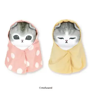 mofusand 包まれにゃんこ BIGぬいぐるみの画像