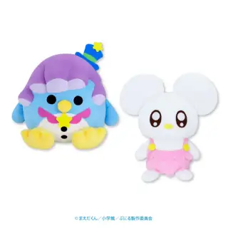 ぷにるはかわいいスライムBIGぬいぐるみ～昔の姿のかわいいぷにる＆キュティちゃん～の画像