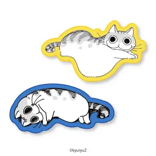夜は猫といっしょ ダイカットブランケットの画像