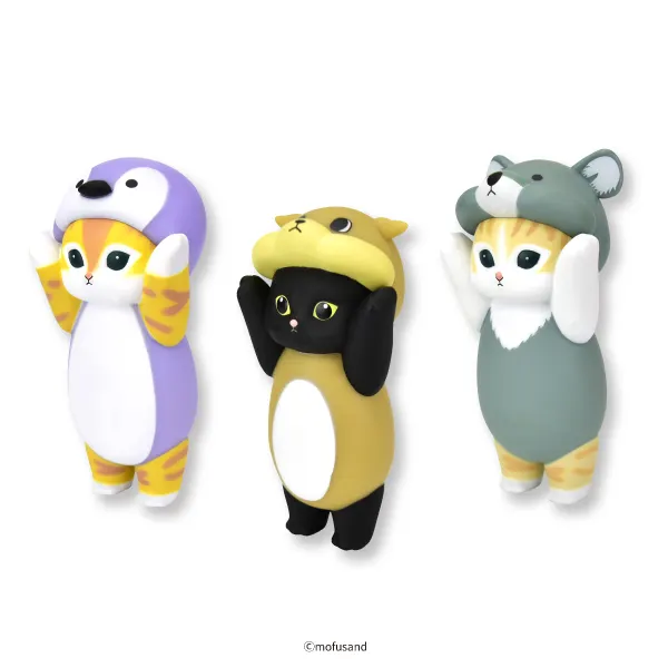 mofusand 着ぐるみにゃんソフビフィギュア3(画像)