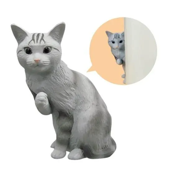 アニコラ デスクでがんばるニャン ものかげからのぞくニャン(アメショ)