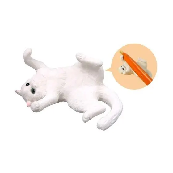 アニコラ デスクでがんばるニャン ペンをおくニャン