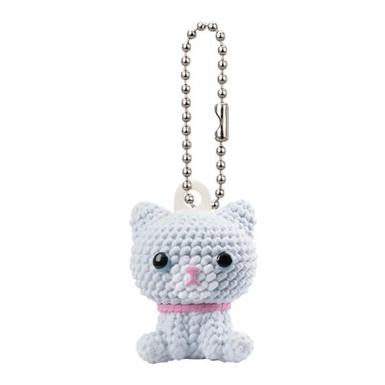 アニコラ　にゃんこらいふ ねこの編みぐるみ(グレー)