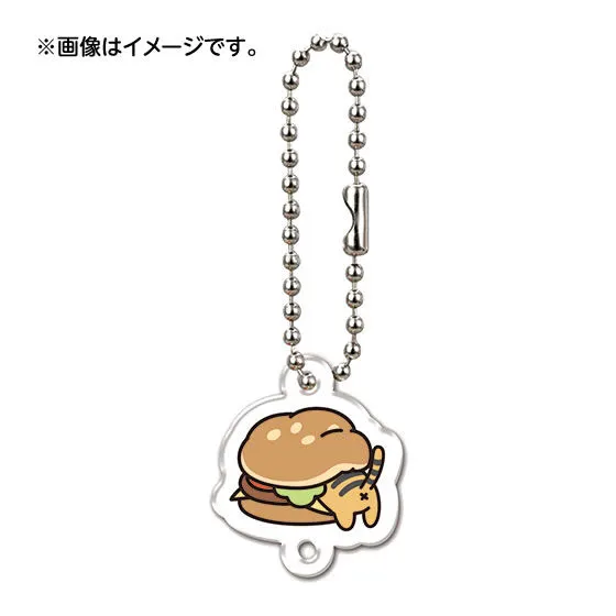 たべものグッズでねこあつめ きじとらさん&バーガークッション
