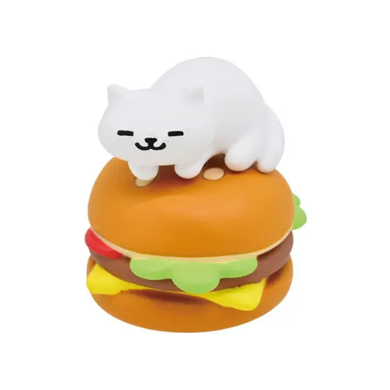 ダブルジャックでねこあつめ しろねこさん&バーガークッション