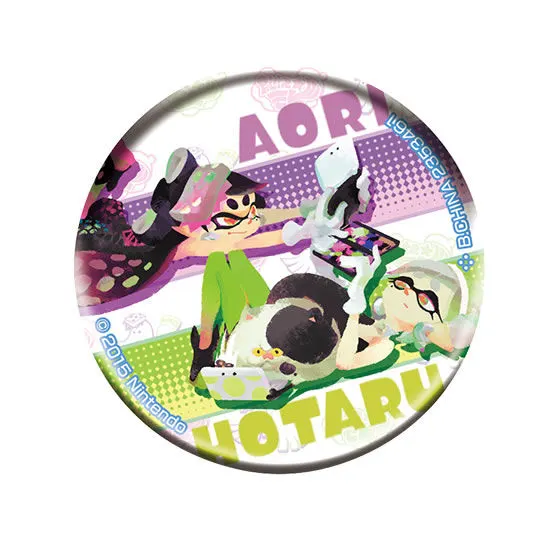 スプラトゥーン イカしたブロマイド缶バッジfeat.シオカラーズ アオリ&ホタルA
