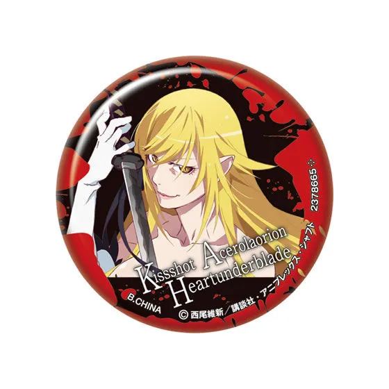 【mini】傷物語 カプセル缶バッジ キスショット・アセロラオリオン・ハートアンダーブレード