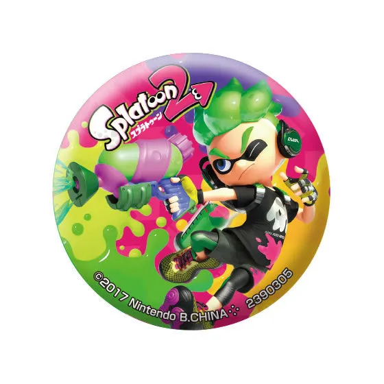 スプラトゥーン2 イカしたブロマイド缶バッジコレクション ボーイ(ネオングリーン)
