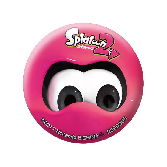 スプラトゥーン2 イカしたブロマイド缶バッジコレクション イカB(ネオンピンク)