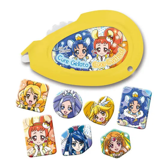 プリキュアオールスターズ　プリキュアくるペタシール キュアカスタード＆キュアジェラートセット