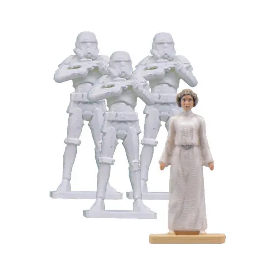 STAR WARS スケールモデルシリーズ Mini Figure 01 レイア・オーガナ&ストームトルーパー3体