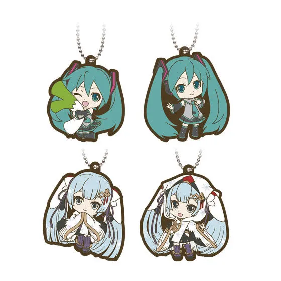 初音ミク 雪ミクあそーと ラバーマスコット4種