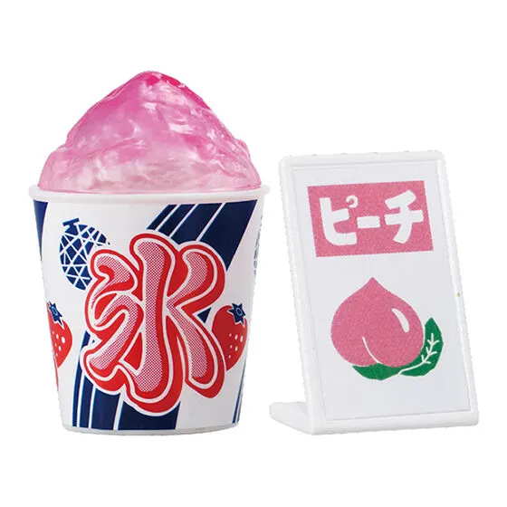 かき氷ミニチュアコレクション かき氷(ピーチ)セット