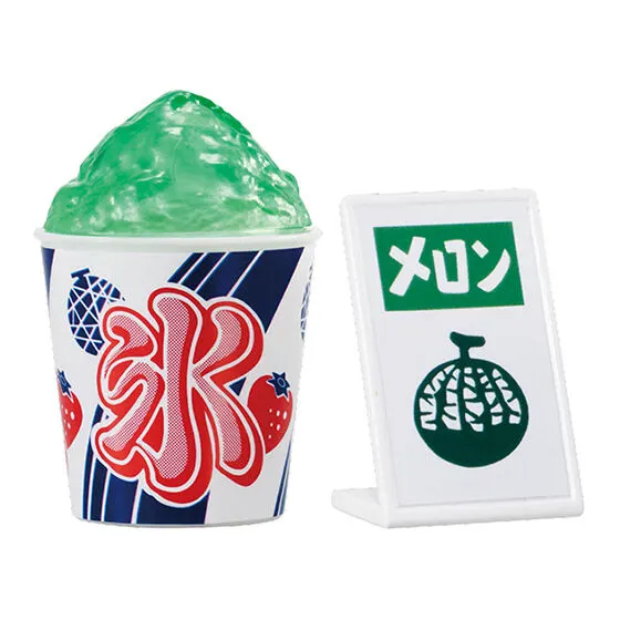 かき氷ミニチュアコレクション かき氷(メロン)セット