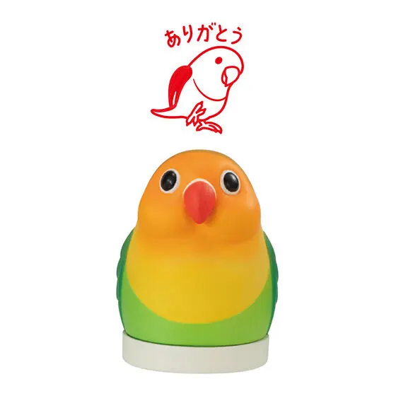 鳥さんのはんこ。 ボタンインコ