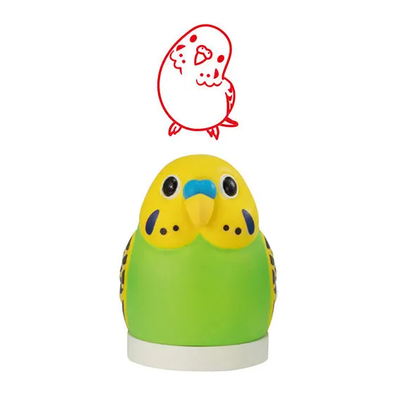 鳥さんのはんこ。 セキセイグリーン