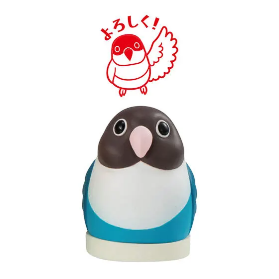 鳥さんのはんこ。 ボタンインコブルー