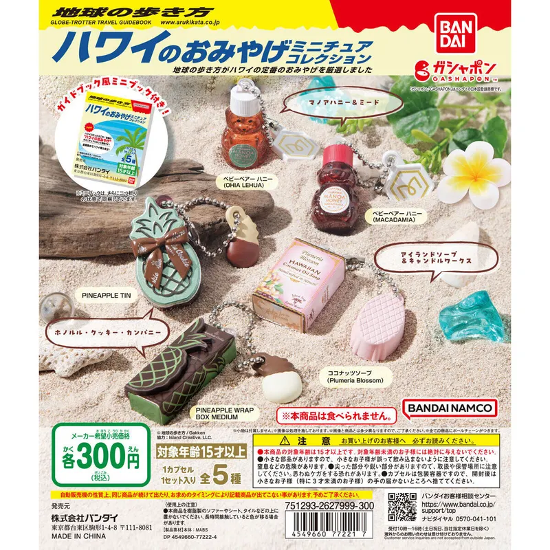 地球の歩き方 ハワイのおみやげミニチュアコレクションの台紙