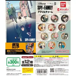 最強ガシャステーション&バンダイナムコオフィシャルショップ（オンライン）限定　SPY×FAMILY アクリルチャームの画像