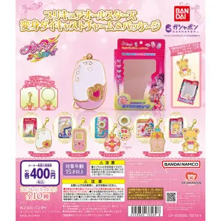 プリキュアオールスターズ 変身ダイキャストチャーム＆パッケージの画像
