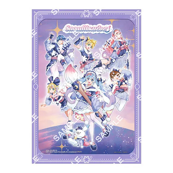 「SNOW MIKU 2023」 A4台紙付きイラストポートレート Art by つるしまたつみ