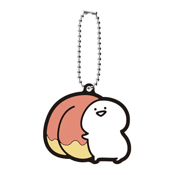 お文具といっしょ カプセルラバーマスコット ~フルーツなのです~ お文具(もも)