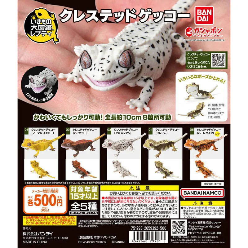 いきもの大図鑑レプティ クレステッドゲッコーの台紙