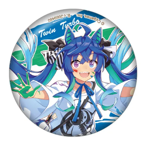 バンダイナムコアミューズメント限定 ウマ娘 プリティーダービー カプセル缶バッジ2~ペインタースタイル~ ツインターボ