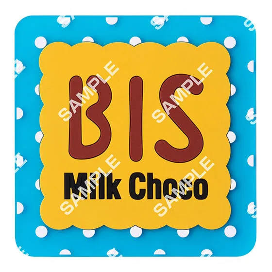 チロルチョコ クリアラバーコースター ビス(ブルー)