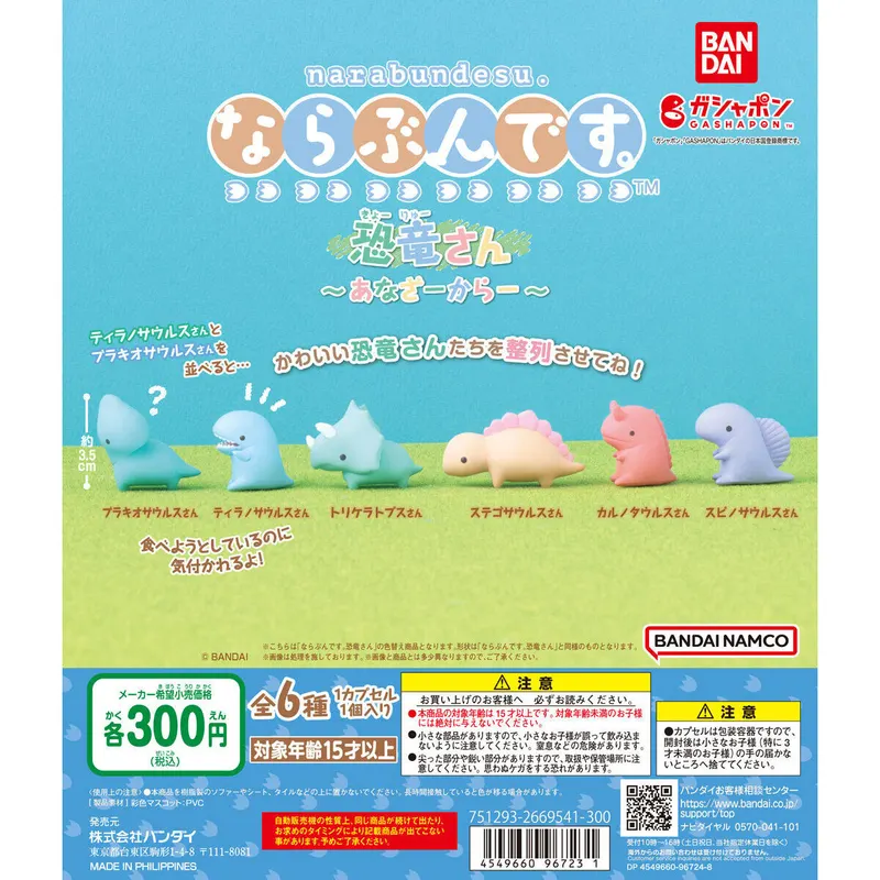 ならぶんです。 恐竜さん ~あなざーからー~の台紙