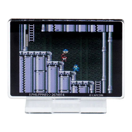 ロックマン ゲーム情景アクリルスタンド ロックマンとエディー