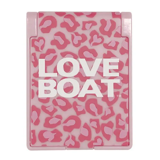 LOVE BOAT ミニチュアミラーコレクション ピンクレオパード × ホワイト