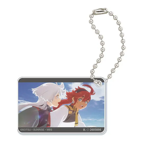 バンダイナムコアミューズメント限定 カプセルスクエア名場面アクリルチャーム 機動戦士ガンダム 水星の魔女 スレッタ&ミオリネ